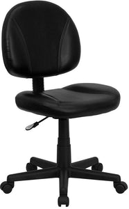 Flash Furniture Mid-Back Black Leather Ergonomic Swivel Task Chair