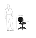 Flash Furniture Mid-Back Black Leather Ergonomic Swivel Task Chair