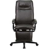 Flash Furniture High Back Brown Leather Executive Reclining Swivel Office Chair
