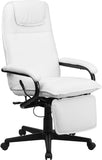 Flash Furniture High Back White Leather Executive Reclining Swivel Office Chair