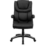 Flash Furniture BT-9896H-GG Black Leather Executive Swivel Chair with Arms