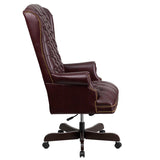 Flash Furniture CI-360-BY-GG High Back Traditional Tufted Burgundy Leather Executive Swivel Office Chair