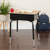 Student Desk with Open Front Metal Book Box by Flash Furniture