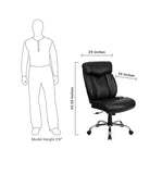Flash Furniture GO-1235-BK-LEA-GG Hercules Series Black Leather Executive Swivel Office Chair