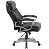 Flash Furniture GO-1850-1-LEA-GG Hercules Series Black Leather Executive Swivel Office Chair with Arms