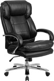 Flash Furniture Hercules Series GO-2078-LEA-GG Black Leather Executive Swivel Chair With Loop Arms