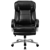 Flash Furniture Hercules Series GO-2078-LEA-GG Black Leather Executive Swivel Chair With Loop Arms