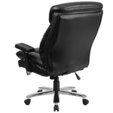 Flash Furniture GO-2085-LEA-GG Hercules Series, Black Leather Executive Swivel Chair With Lumbar Knob