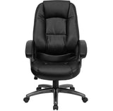 Flash Furniture GO-7145-BK-GG High Back Black Leather Executive Swivel Office Chair