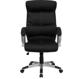 Flash Furniture H-9637L-1C-HIGH-GG High Back Black Leather Executive Swivel Office Chair