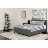 Flash Furniture Tribeca Full Size Tufted Upholstered Platform Bed with Pocket Spring Mattress