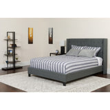 Flash Furniture Riverdale Full Size Tufted Upholstered Platform Bed with Pocket Spring Mattress