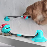 Dog Toys Silicon Suction Cup Tug Interactive Dog Ball Toys slow feeder Pet Chew Bite Tooth Cleaning Toothbrush Dogs Food Toys