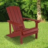 Charlestown All-Weather Adirondack Chair Faux Wood by Flash Furniture