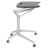 Mobile Sit-Down, Stand-Up Computer Ergonomic Desk by Flash Furniture