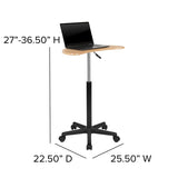 Stand Mobile Laptop Computer Desk by Flash Furniture