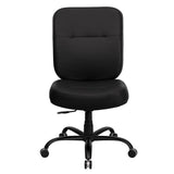 Flash Furniture WL-735SYG-BK-LEA-GG Hercules Series Black Leather Executive Swivel Office Chair With Extra Wide Seat