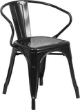 Flash Furniture Metal Indoor-Outdoor Chair With Arms